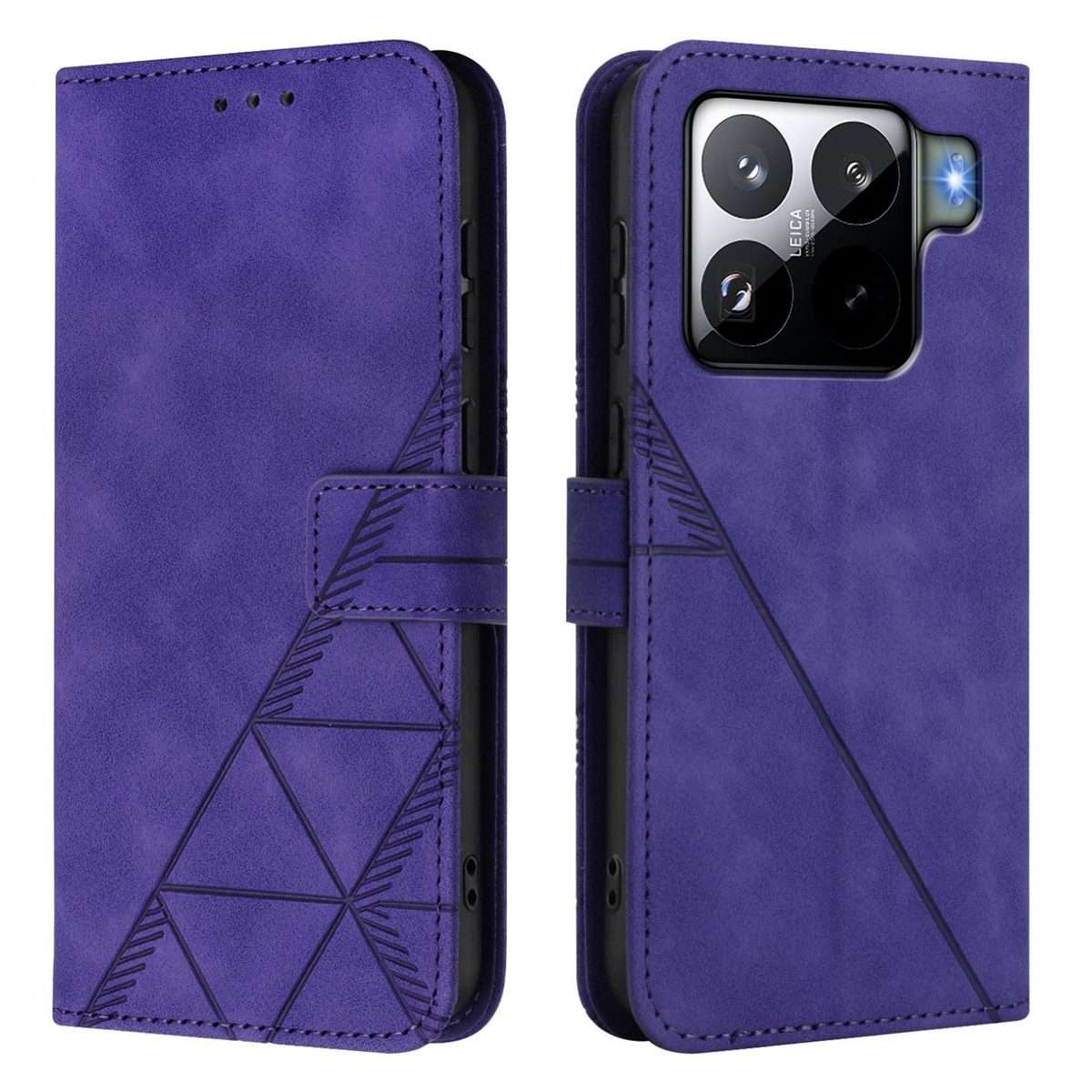 For Xiaomi 15S Pro Crossbody 3D Embossed Flip Leather Phone Case(Purple)