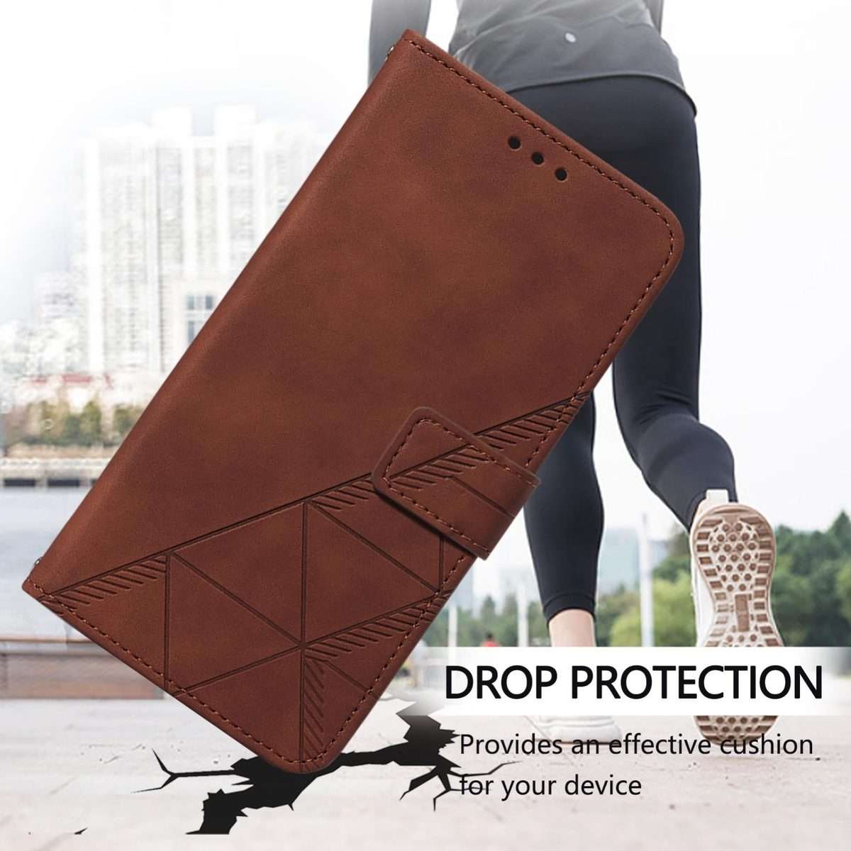For Xiaomi 15S Pro Crossbody 3D Embossed Flip Leather Phone Case(Brown)