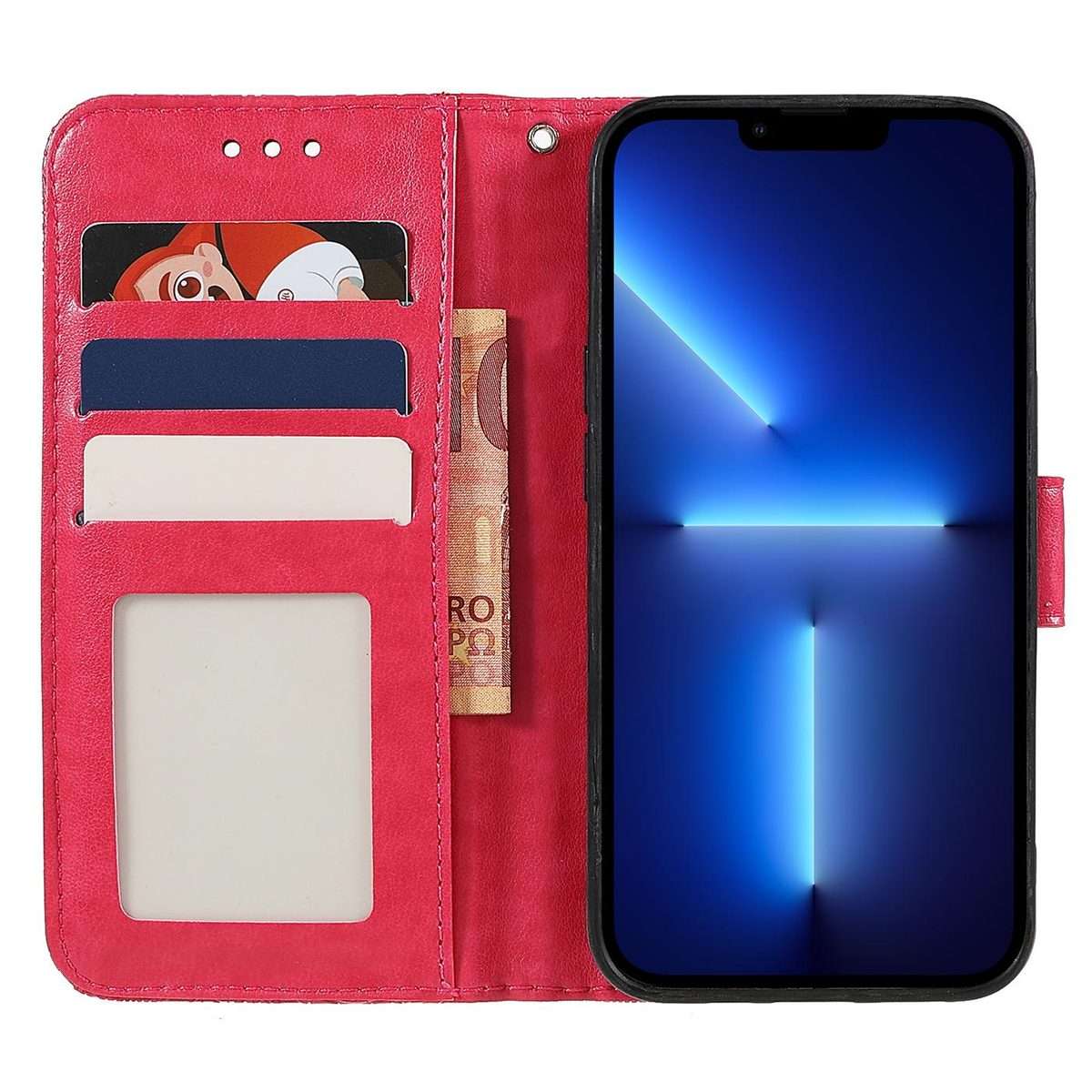 For Xiaomi 15 Pro Lace Flower Embossing Flip Leather Phone Case(Red)