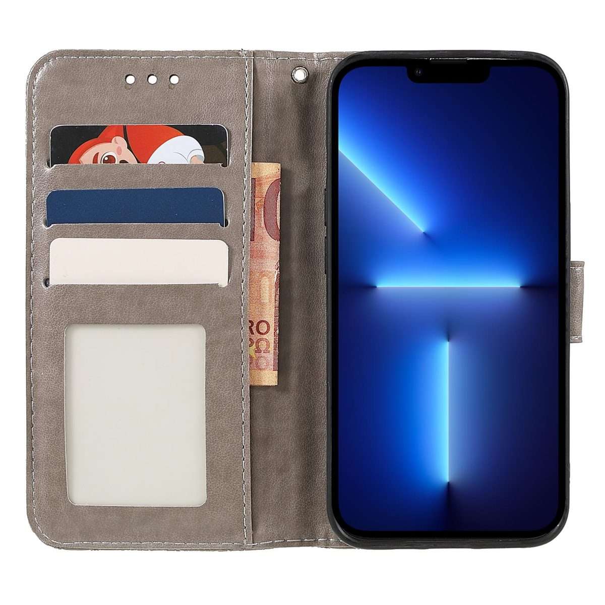 For Xiaomi 17 Pro Lace Flower Embossing Flip Leather Phone Case(Grey)