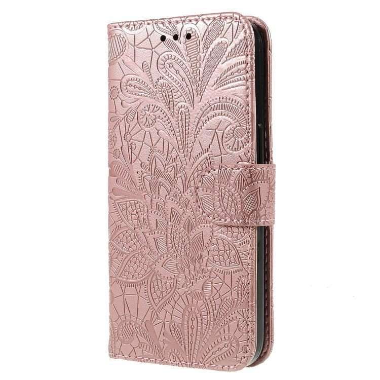 For Honor Magic8 Pro Lace Flower Embossing Flip Leather Phone Case(Rose Gold)