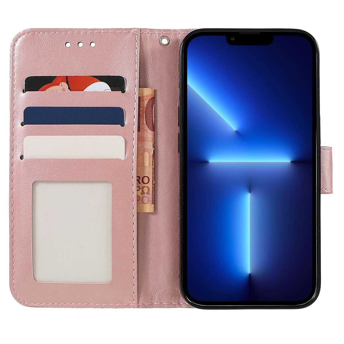 For Honor Magic8 Pro Lace Flower Embossing Flip Leather Phone Case(Rose Gold)