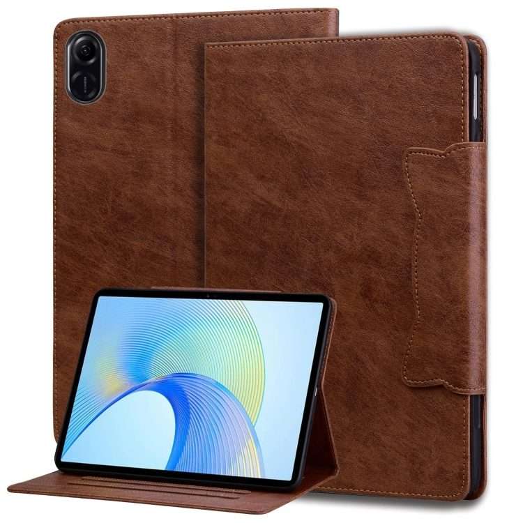 For Honor Pad X8a / X8b Cat Buckle Leather Tablet Case(Brown)