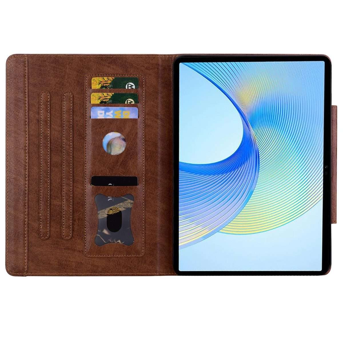 For Honor Pad X8a / X8b Cat Buckle Leather Tablet Case(Brown)