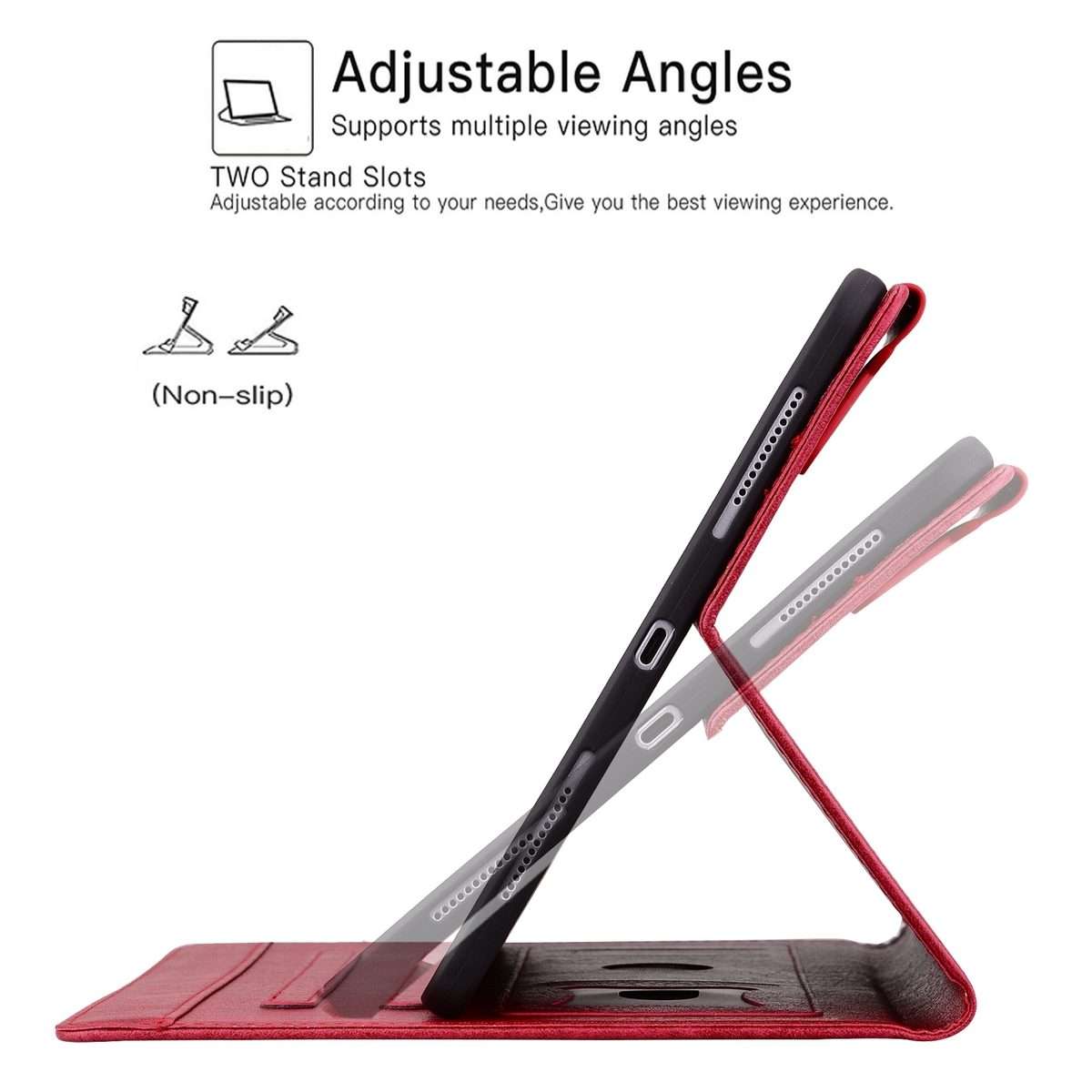 For Honor Pad X8a / X8b Cat Buckle Leather Tablet Case(Red)