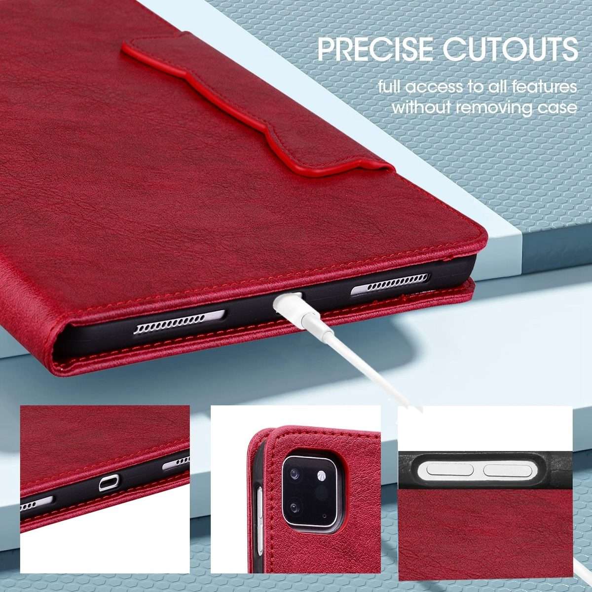 For Honor Pad X8a / X8b Cat Buckle Leather Tablet Case(Red)