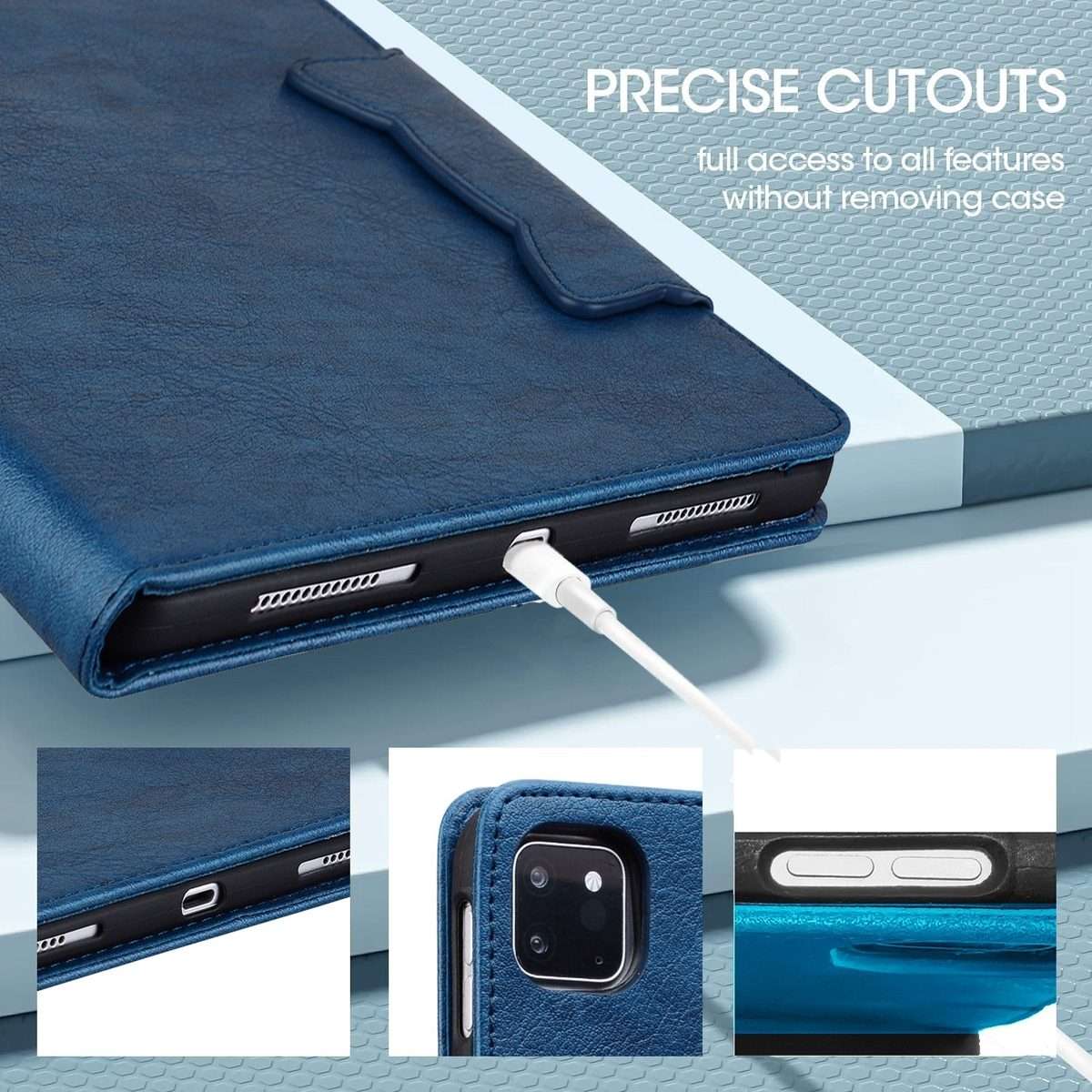 For Honor Pad X8a / X8b Cat Buckle Leather Tablet Case(Royal Blue)