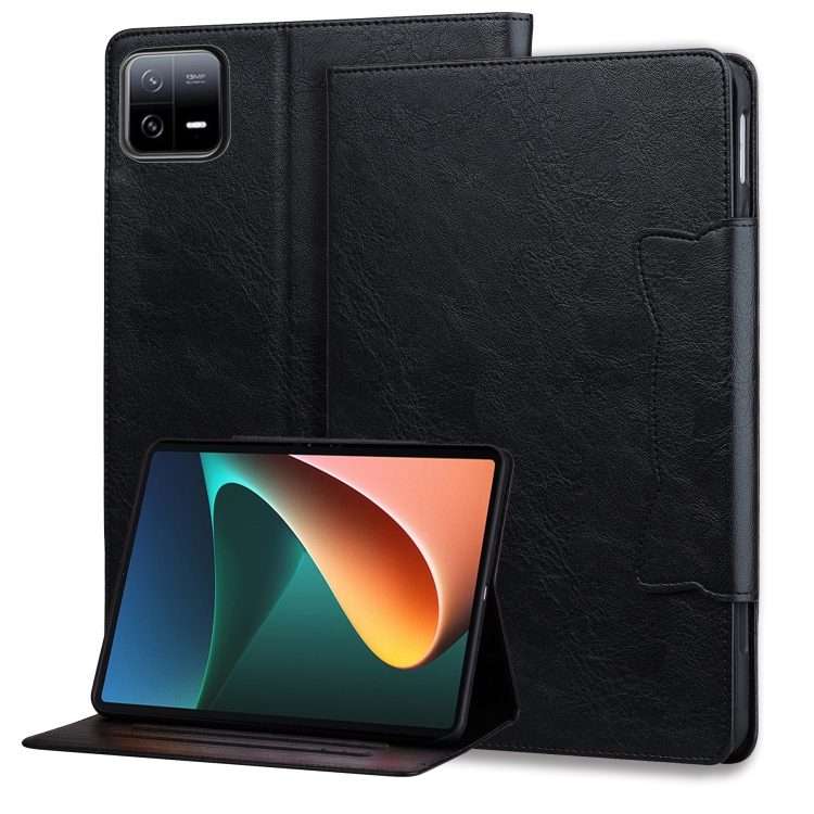 For Xiaomi Pad 8 / 8 Pro / 7 / 7 Pro Cat Buckle Leather Tablet Case(Black)
