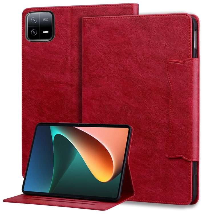 For Xiaomi Pad 8 / 8 Pro / 7 / 7 Pro Cat Buckle Leather Tablet Case(Red)
