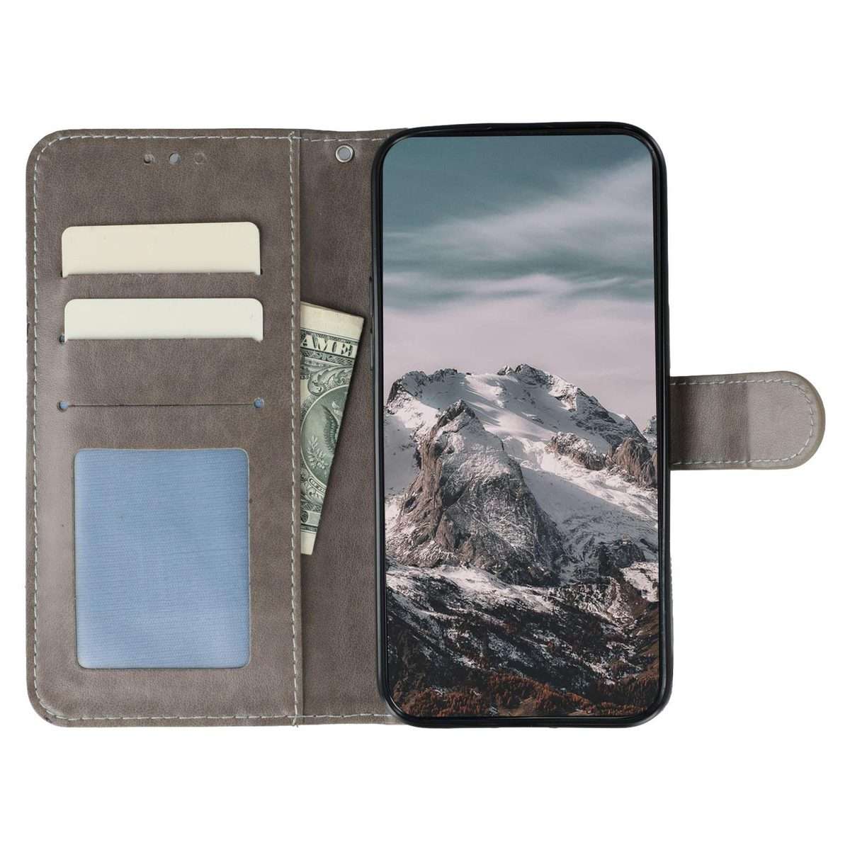 For Xiaomi 15 Pro Sun Mandala Embossing Pattern Phone Leather Case(Grey)