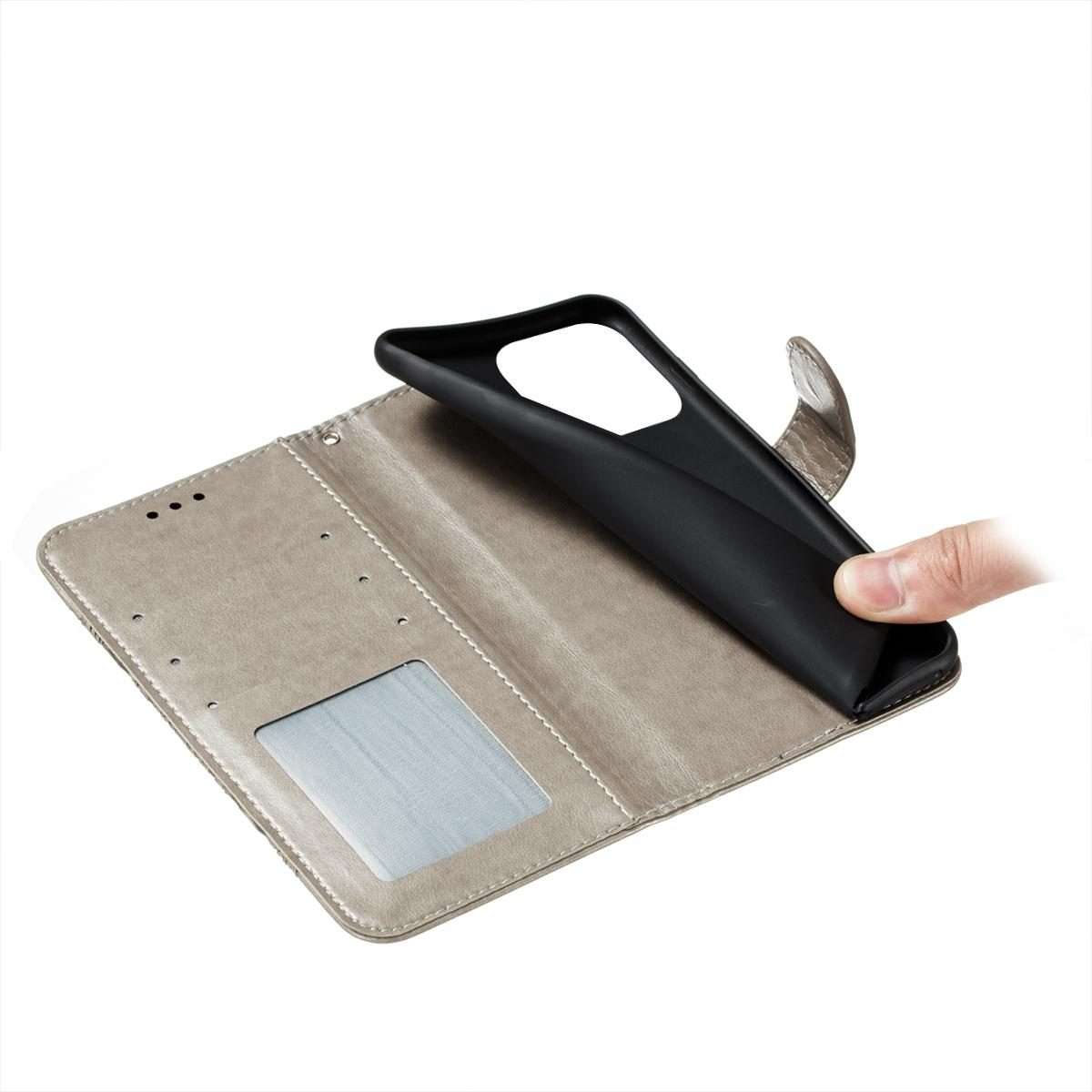 For Xiaomi 15 Pro Sun Mandala Embossing Pattern Phone Leather Case(Grey)