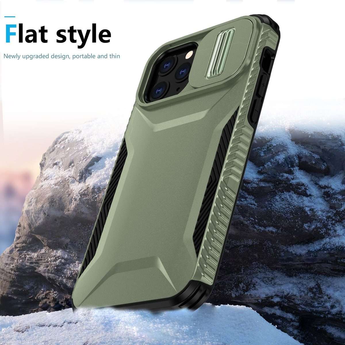 For iPhone 11 Pro Sliding Camshield Phone Case(Alpine Green)