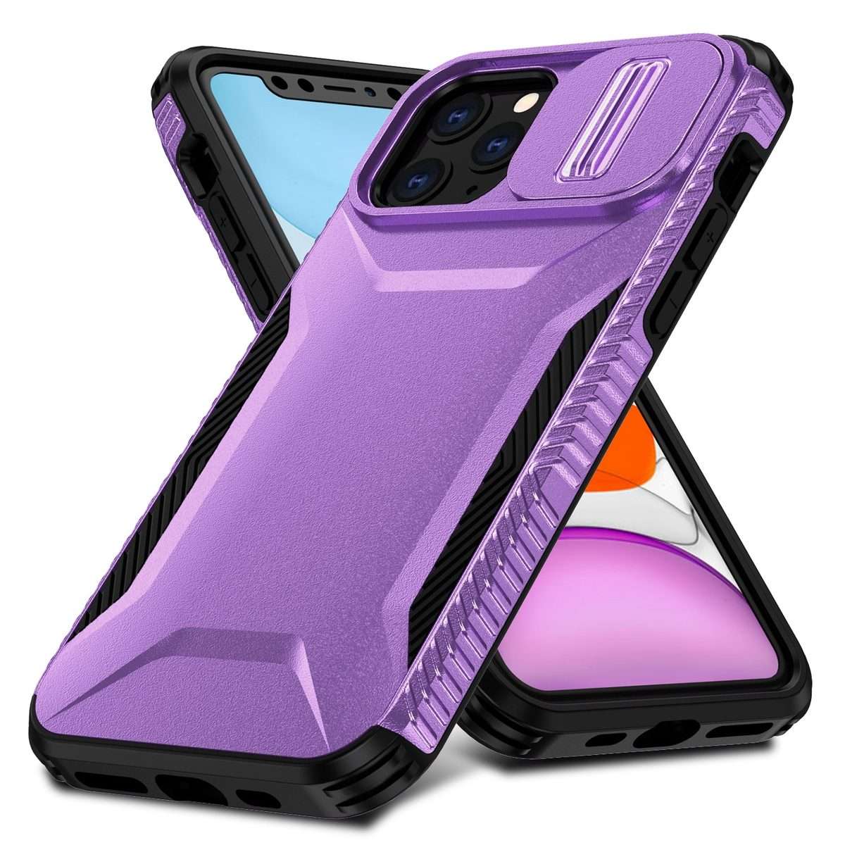 For iPhone 11 Pro Sliding Camshield Phone Case(Purple)