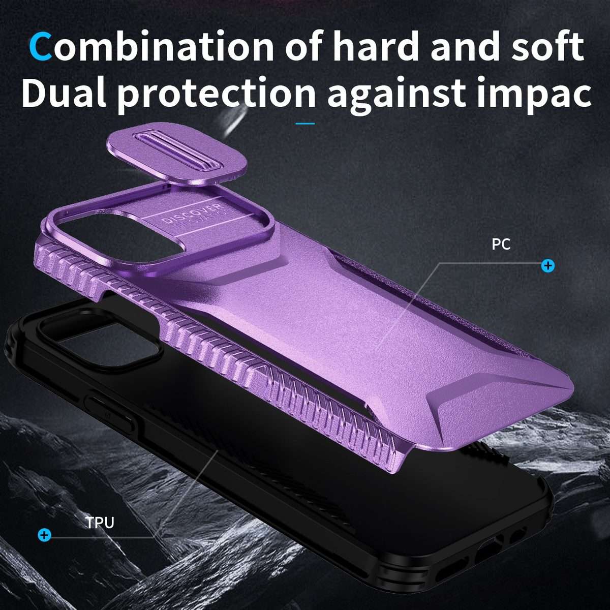 For iPhone 11 Pro Sliding Camshield Phone Case(Purple)