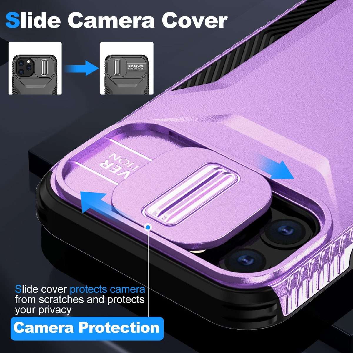 For iPhone 11 Pro Sliding Camshield Phone Case(Purple)