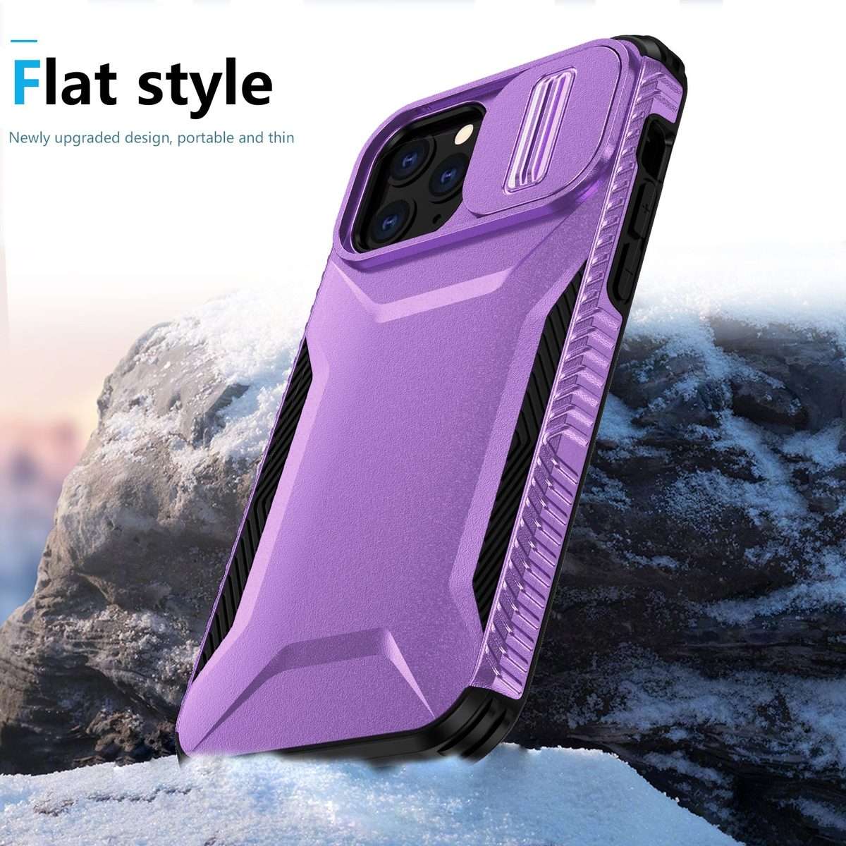 For iPhone 11 Pro Sliding Camshield Phone Case(Purple)