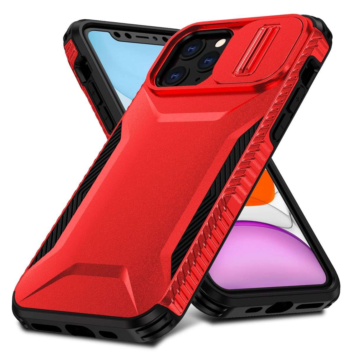 For iPhone 11 Pro Max Sliding Camshield Phone Case(Red)