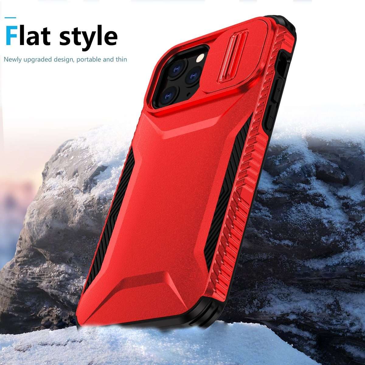 For iPhone 11 Pro Max Sliding Camshield Phone Case(Red)