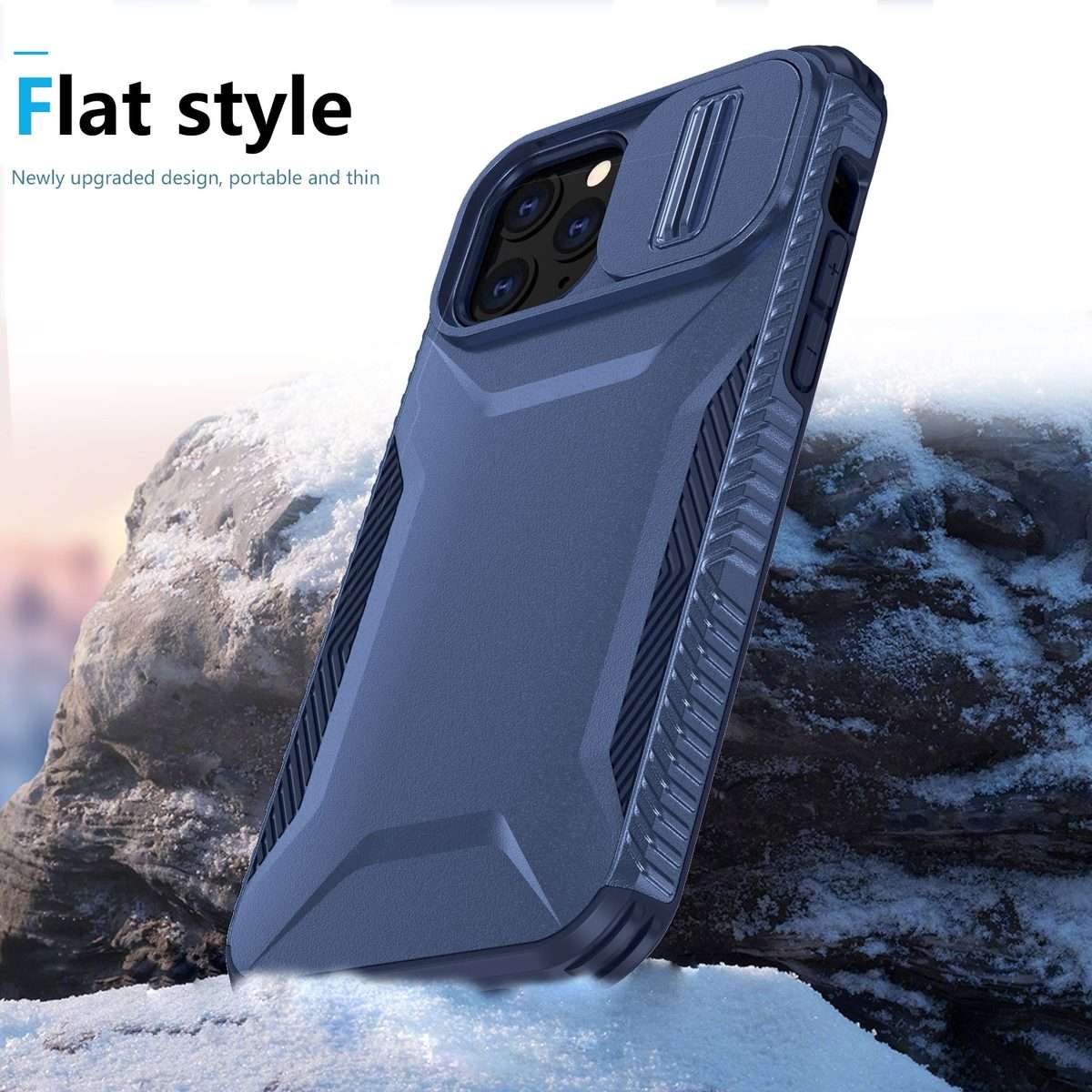 For iPhone 11 Pro Max Sliding Camshield Phone Case(Blue)