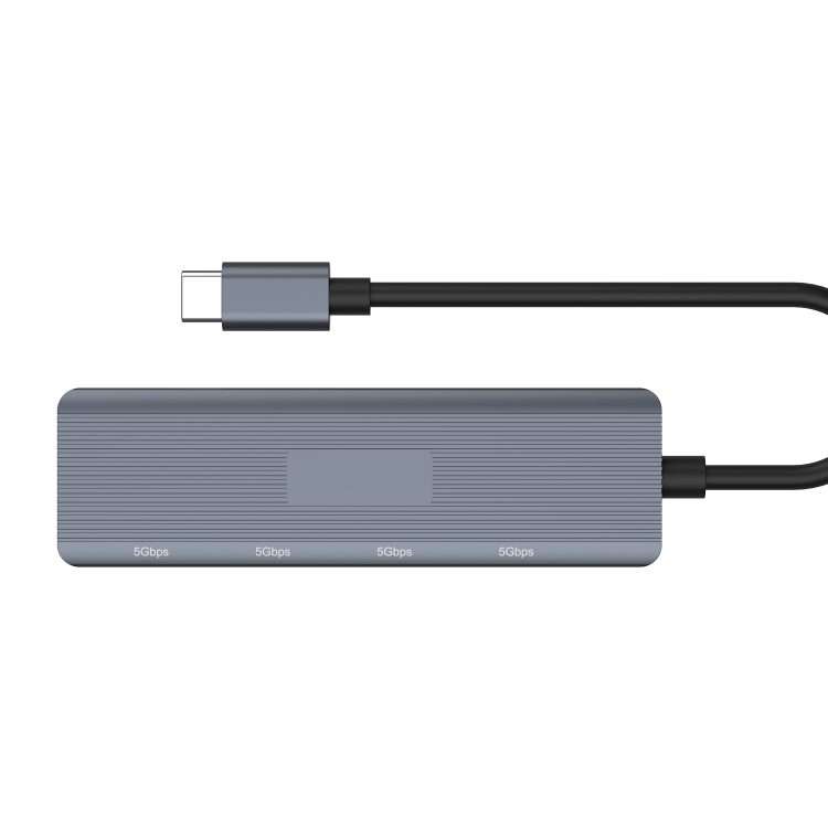 Onten UC621 5Gbps USB-C / Type-C to USB 3.2 Gen1 4 in 1 Multi-function HUB Docking Stat ... (Grey)