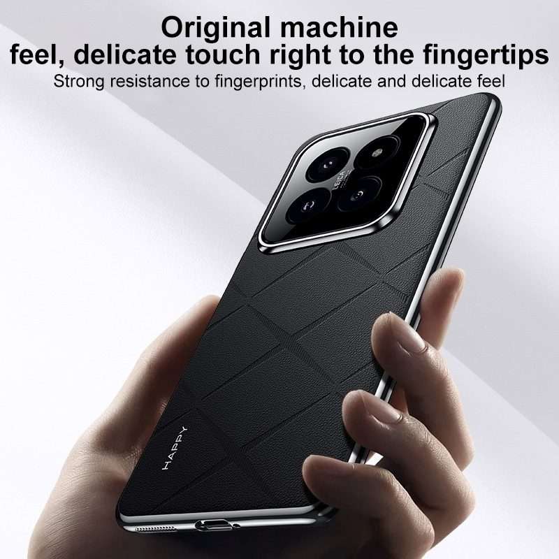 For Xiaomi 14 Pro Plain Leather PC Phone Case(Green)