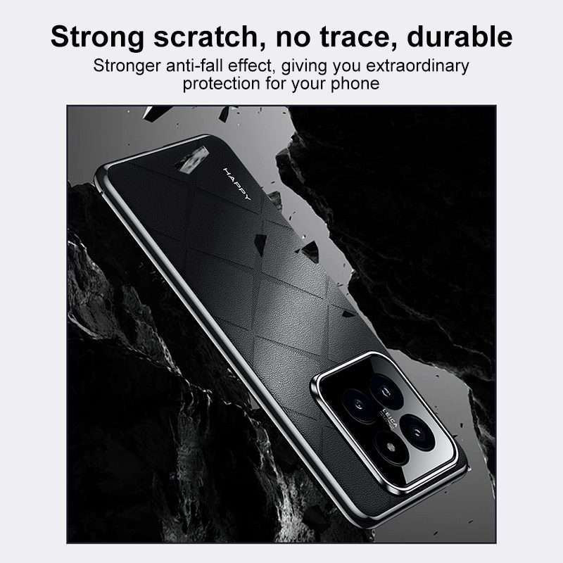 For Xiaomi 14 Pro Plain Leather PC Phone Case(Green)