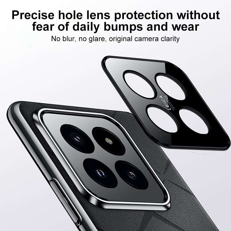 For Xiaomi 14 Pro Plain Leather PC Phone Case(Green)