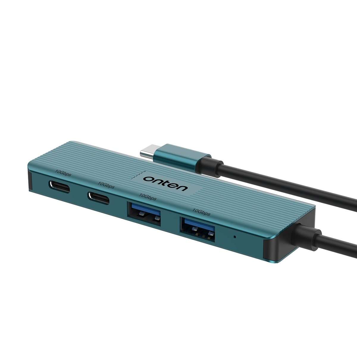 Onten UC622 10Gbps USB-C / Type-C to 2 x USB + 2 x USB-C / Type-C 4 in 1 HUB Docking S ... (Green)