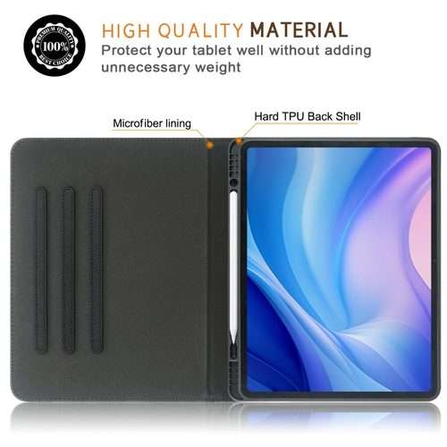 For iPad Air 13 2026 / 2025 / 2024 Front Stand Smart TPU Leather Tablet Case(Black)
