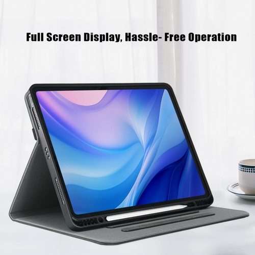 For iPad Air 13 2026 / 2025 / 2024 Front Stand Smart TPU Leather Tablet Case(Black)