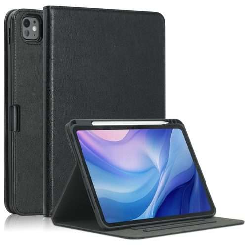 For iPad Pro 11 2025 / 2024 Front Stand Smart TPU Leather Tablet Case(Black)