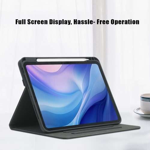 For iPad Pro 11 2025 / 2024 Front Stand Smart TPU Leather Tablet Case(Black)