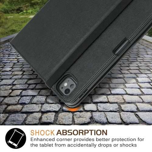 For iPad Pro 11 2025 / 2024 Front Stand Smart TPU Leather Tablet Case(Black)