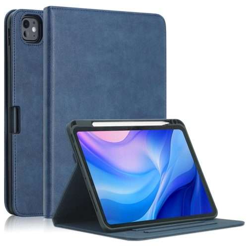 For iPad Pro 11 2025 / 2024 Front Stand Smart TPU Leather Tablet Case(Dark Blue)