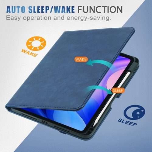 For iPad Pro 11 2025 / 2024 Front Stand Smart TPU Leather Tablet Case(Dark Blue)