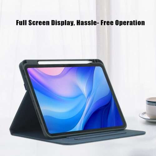 For iPad Pro 11 2025 / 2024 Front Stand Smart TPU Leather Tablet Case(Dark Blue)