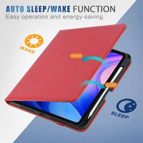 For iPad Pro 11 2025 / 2024 Front Stand Smart TPU Leather Tablet Case(Red)