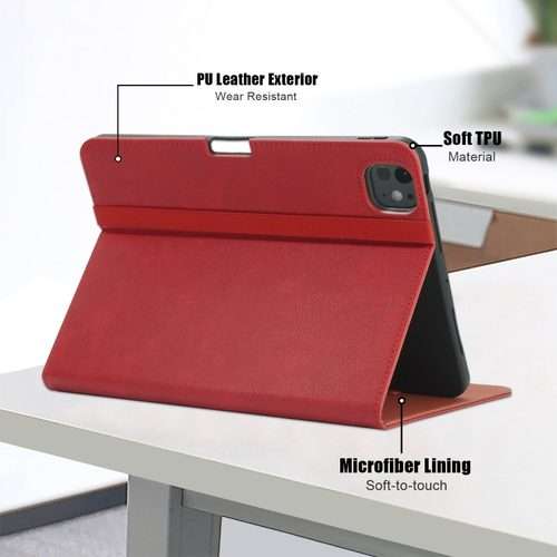 For iPad Pro 11 2025 / 2024 Front Stand Smart TPU Leather Tablet Case(Red)