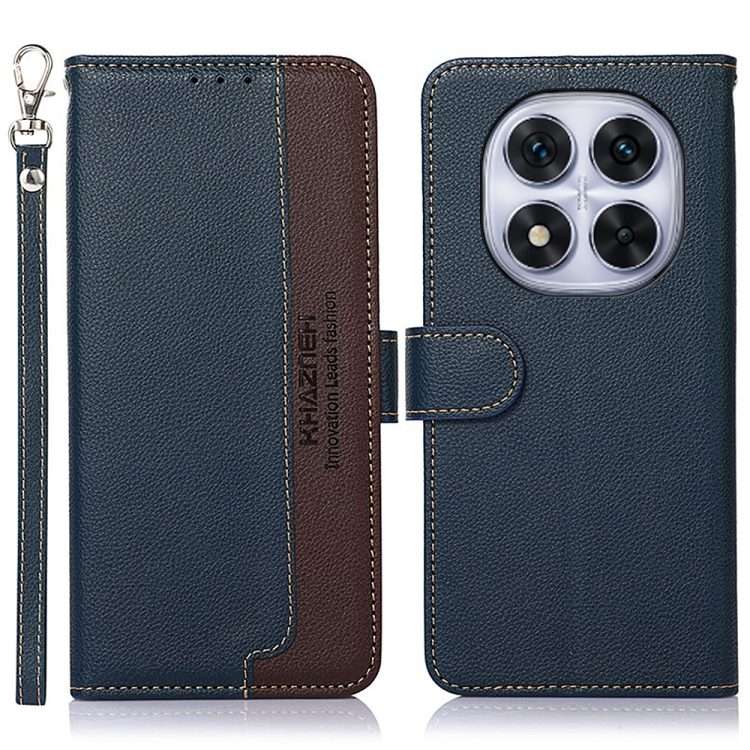 For Redmi Note 14 Pro 4G / 14 Pro+ 5G Global KHAZNEH Litchi Texture Leather RFID Phone Case(Blue)