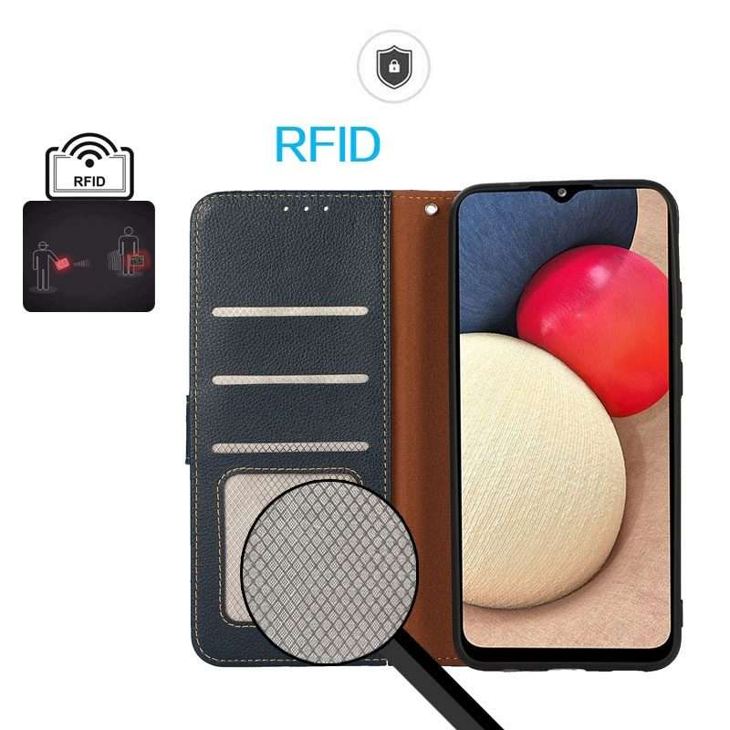 For Redmi Note 14 Pro 4G / 14 Pro+ 5G Global KHAZNEH Litchi Texture Leather RFID Phone Case(Blue)
