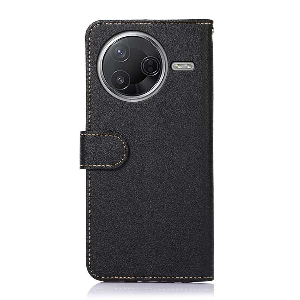 For Redmi K80 / K80 Pro KHAZNEH Litchi Texture Leather RFID Phone Case(Black)