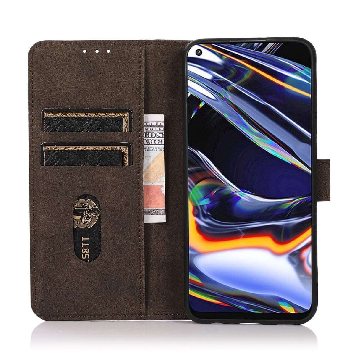 For Redmi K80 / K80 Pro KHAZNEH Matte Texture Leather Phone Case(Brown)
