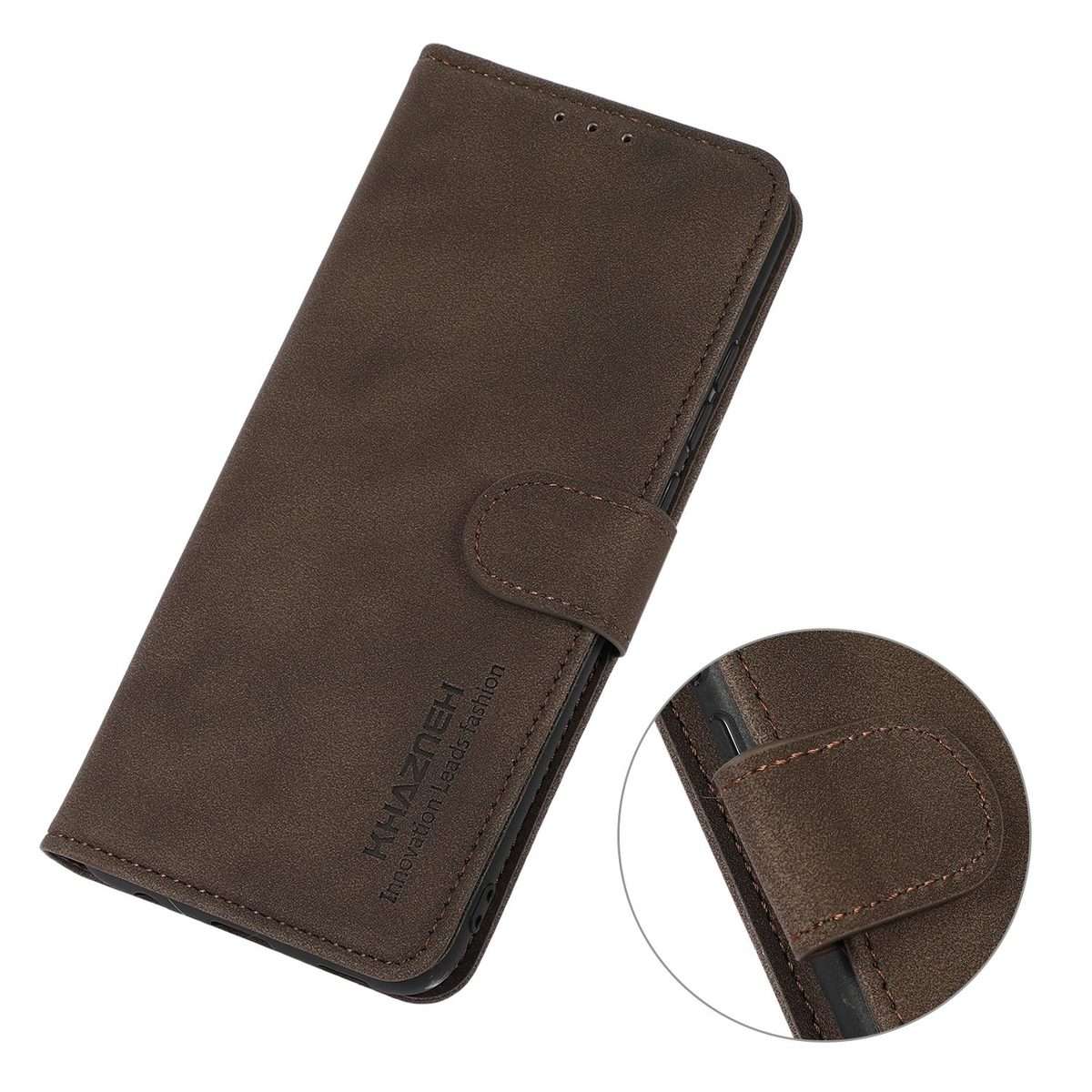 For Redmi K80 / K80 Pro KHAZNEH Matte Texture Leather Phone Case(Brown)
