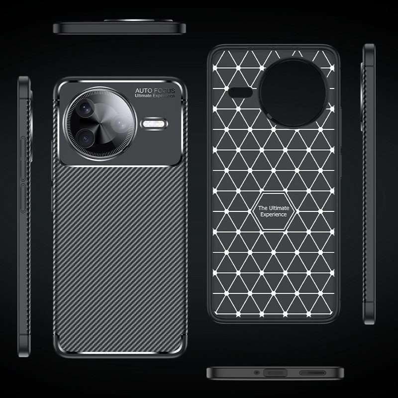 For Redmi K80 Carbon Fiber Texture Shockproof TPU Phone Case(Black)