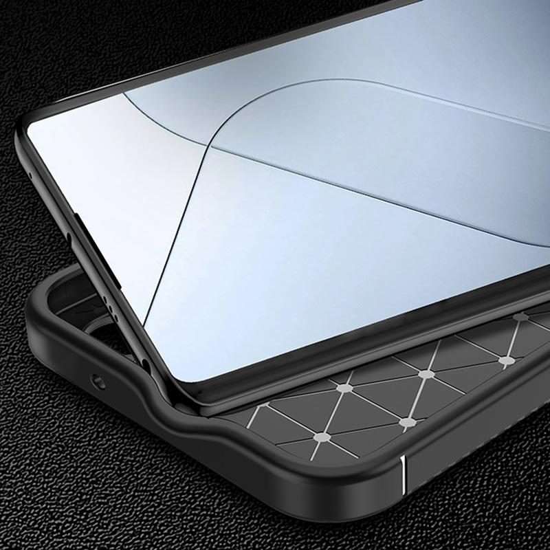 For Redmi Note 14 Pro 4G Carbon Fiber Texture Shockproof TPU Phone Case(Black)