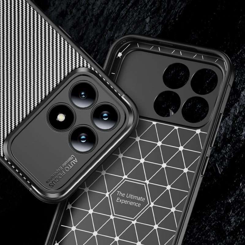 For Redmi K90 / Poco F8 Pro Carbon Fiber Texture Shockproof TPU Phone Case(Black)