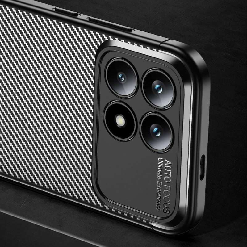 For Redmi K90 / Poco F8 Pro Carbon Fiber Texture Shockproof TPU Phone Case(Black)
