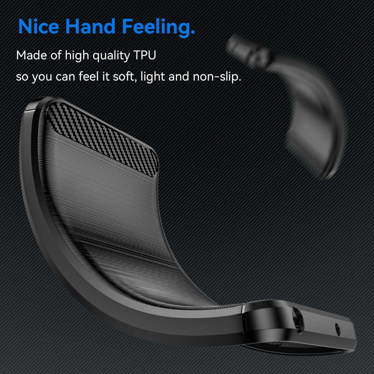 For Xiaomi 15 Pro Carbon Fiber Brushed Texture TPU Phone Case(Black)