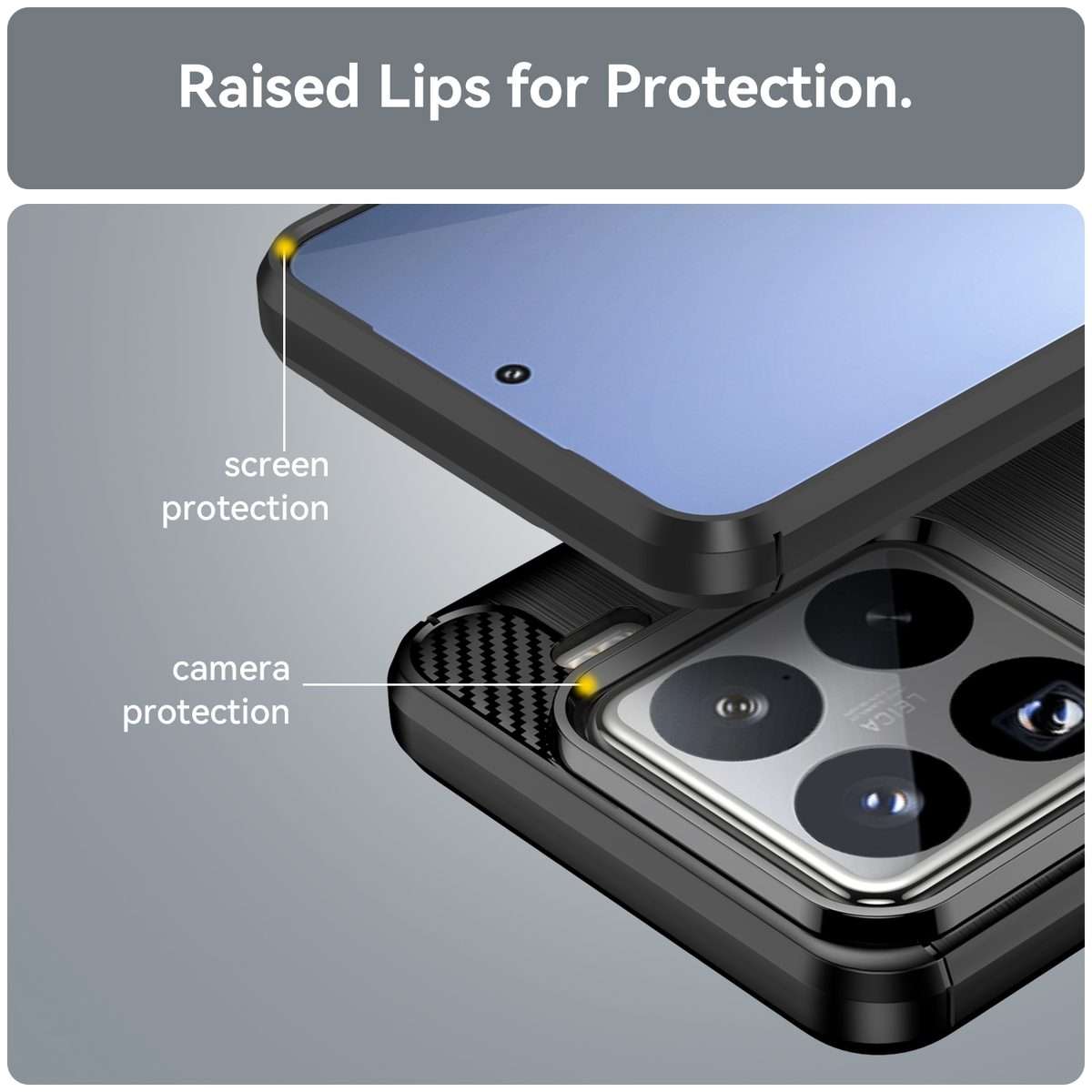 For Xiaomi 15 Pro Carbon Fiber Brushed Texture TPU Phone Case(Black)