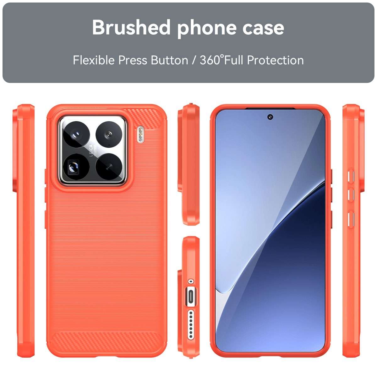 For Xiaomi 15 Pro Carbon Fiber Brushed Texture TPU Phone Case(Red)